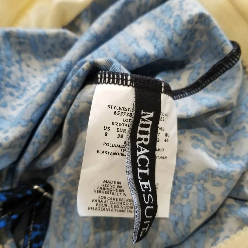 Miraclesuit Jubilee Printed Tankini Swim Top Size 8 - Picture 8 of 11